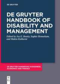 De Gruyter Handbook of Disability and Management (De Gruyter Handbooks in Business， Economics and Finance)
