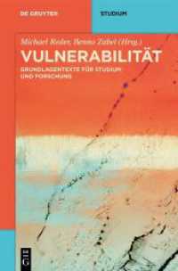 Vulnerabilit&auml;t : Grundlagentexte f&uuml;r Studium und Forschung (De Gruyter Studium)