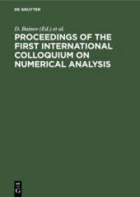 Proceedings of the First International Colloquium on Numerical Analysis : Plovdiv， Bulgaria， 13-17 August 1992