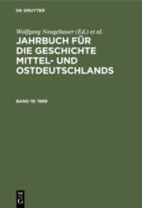 Jahrbuch für die Geschichte Mittel- und Ostdeutschlands / 1969 (Jahrbuch für die Geschichte Mittel- und Ostdeutschlands Band 18)