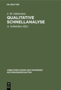 Qualitative Schnellanalyse (Arbeitsmethoden der modernen Naturwissenschaften)