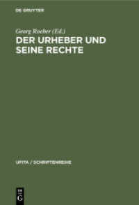 Der Urheber und seine Rechte : Ehrengabe für Eugen Ulmer (UFITA / Schriftenreihe 29)