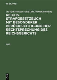 Reichs-Strafgesetzbuch mit besonderer Berücksichtigung der Rechtsprechung des Reichsgerichts （4. Aufl. 1929. X, 1282 S.）