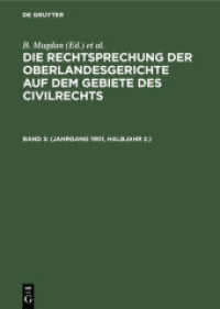 Die Rechtsprechung der Oberlandesgerichte auf dem Gebiete des Civilrechts. Band 3 (Jahrgang 1901， Halbjahr 2.)