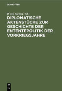 Diplomatische Aktenstücke zur Geschichte der Ententepolitik der Vorkriegsjahre