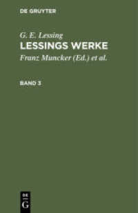 G. E. Lessing: Lessings Werke. Band 3 G. E. Lessing: Lessings Werke. Band 3