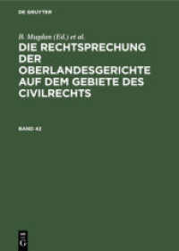 Die Rechtsprechung der Oberlandesgerichte auf dem Gebiete des Civilrechts. Band 42 Die Rechtsprechung der Oberlandesgerichte auf dem Gebiete des Civilrechts. Band 42