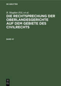 Die Rechtsprechung der Oberlandesgerichte auf dem Gebiete des Civilrechts. Band 41 Die Rechtsprechung der Oberlandesgerichte auf dem Gebiete des Civilrechts. Band 41
