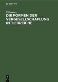 Die Formen der Vergesellschaflung im Tierreiche : Ein systematisch-soziologischer Versuch