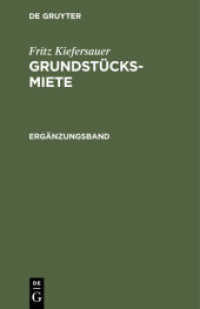Fritz Kiefersauer: Grundstücksmiete. Ergänzungsband