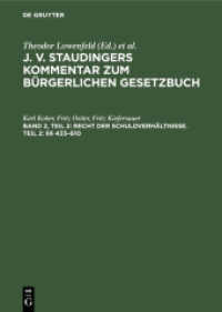 J. v. Staudingers Kommentar zum Bürgerlichen Gesetzbuch. Band 2， Teil 2 Recht der Schuldverhältnisse. Teil 2:    433-610