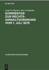 Kommentar zur Rechtsanwaltsordnung vom 1. Juli 1878 (Schweitzers Handausgaben)