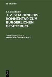 J. v. Staudinger: J. v. Staudingers Kommentar zum Bürgerlichen Gesetzbuch / Einführungsgesetz (J. v. Staudinger: J. v. Staudingers Kommentar zum Bürgerlichen Gesetzbuch Band 6)