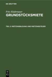 Fritz Kiefersauer: Grundstücksmiete. Teil 2 Mietzinsbildung und Mietzinssteuer