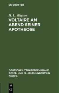 Voltaire am Abend seiner Apotheose (Deutsche Literaturdenkmale des 18. und 19. Jahrhunderts in Neudr. 2)