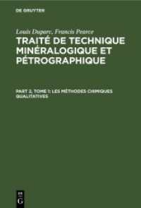 Louis Duparc; Francis Pearce: Traité de technique minéralogique et pétrographique. Part 2， Tome 1 Les méthodes chimiques qualitatives