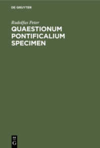 Quaestionum pontificalium specimen : Dissertatio philologa