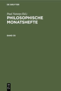 Philosophische Monatshefte / Philosophische Monatshefte. Band 30 (Philosophische Monatshefte Band 30)