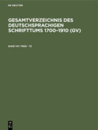 Gesamtverzeichnis des deutschsprachigen Schrifttums 1700-1910 (GV). Band 147 Treg - Tz