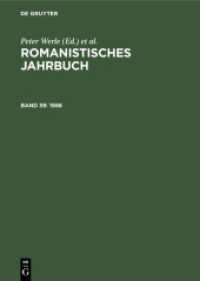 Romanistisches Jahrbuch. Band 39 1988 (Romanistisches Jahrbuch Band 39) （Reprint 2021. 1989. VIII, 387 S.）