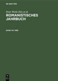 Romanistisches Jahrbuch. Band 40 1989 (Romanistisches Jahrbuch Band 40) （Reprint 2021. 1990. XI, 386 S.）
