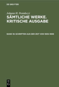 Johann H. Pestalozzi: Sämtliche Werke. Kritische Ausgabe. Band 18 Schriften aus der Zeit von 1805-1806