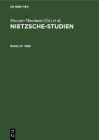 Nietzsche-Studien. Band 27 1998
