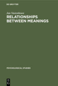 Relationships between meanings : Specifically with regard to trait concepts used in psychology. A model and the assessment of its validity (Psychological Studies 2)