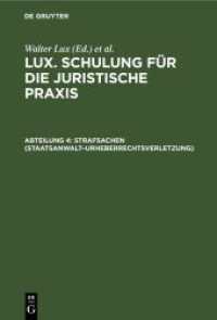 Lux. Schulung für die juristische Praxis. Abteilung 4 Strafsachen (Staatsanwalt-Urheberrechtsverletzung) : Einschl. Schutzaufsicht und Fürsorgeerziehung