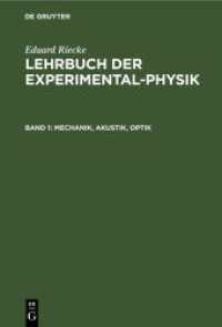 Eduard Riecke: Lehrbuch der Experimental-Physik. Band 1 Mechanik， Akustik， Optik