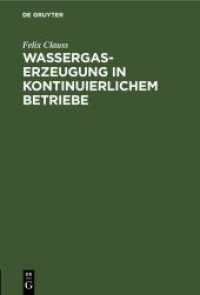 Wassergas-Erzeugung in kontinuierlichem Betriebe : Nebst einem Anhang: Ueber die notwendigen Verluste beim Dellwikprozess