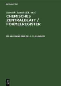 Chemisches Zentralblatt / Formelregister. 133. Jahrgang 1962， Teil 1. C1-C9-Gruppe