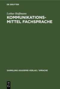 Kommunikationsmittel Fachsprache : Eine Einführung (Sammlung Akademie-Verlag / Sprache 44)