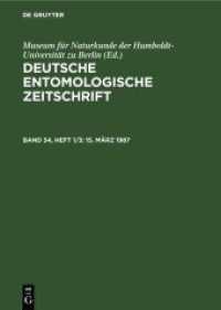 Deutsche Entomologische Zeitschrift. Band 34， Heft 1/3 15. März 1987