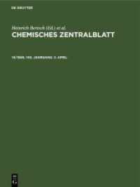 Chemisches Zentralblatt. 14/1969， 140. Jahrgang 3. April