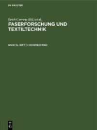 Faserforschung und Textiltechnik. Band 15， Heft 11 November 1964