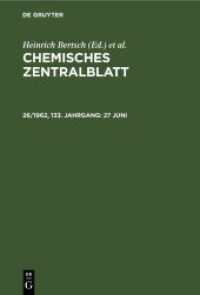 Chemisches Zentralblatt. 26/1962， 133. Jahrgang 27 Juni