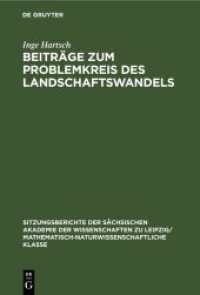 Beiträge zum Problemkreis des Landschaftswandels (Sitzungsberichte der Sächsischen Akademie der Wissenschaften zu Leipzig/ Mathematisch-naturwissenschaft)