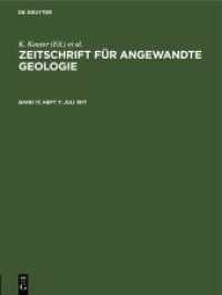 Juli 1971 (Zeitschrift f&uuml;r Angewandte Geologie)