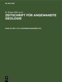 November/Dezember 1970 (Zeitschrift f&uuml;r Angewandte Geologie)