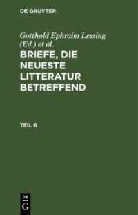 Briefe， die neueste Litteratur betreffend. Teil 8 Briefe， die neueste Litteratur betreffend. Teil 8