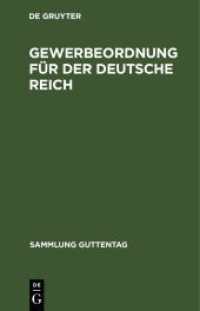 Gewerbeordnung für der Deutsche Reich : nebst Gaststättengesetz， Kinderschutzgesetz und Hausarbeitsgesetz (Sammlung Guttentag [28])