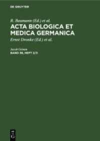 Acta Biologica et Medica Germanica. Band 38， Heft 2/3 Acta Biologica et Medica Germanica. Band 38， Heft 2/3