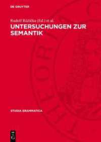 Untersuchungen zur Semantik (Studia grammatica 22)