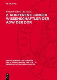 2. Konferenz junger Wissenschaftler der AdW der DDR (Abhandlungen der Akademie der Wissenschaften der DDR / G. Gesellschaftswissenschaften 1983,2) （1983. 42 S. 240 mm）