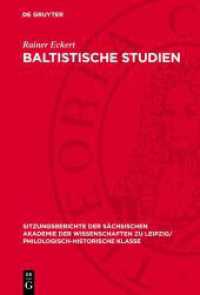 Baltistische Studien (Sitzungsberichte der Sächsischen Akademie der Wissenschaften zu Leipzig/ Philologisch-Historische Klass) （1971. 102 S. 230 mm）