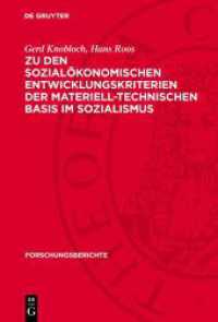 Zu den sozialökonomischen Entwicklungskriterien der materiell-technischen Basis im Sozialismus (Forschungsberichte 29)