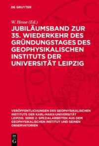 Jubiläumsband zur 35. Wiederkehr des Gründungstages des Geophysikalischen Instituts der Universität Leipzig (Veröffentlichungen des Geophysikalischen Instituts der Karl-Marx-Universität Leipzig. Serie 2: Speziala)