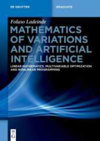 Mathematics of Variations and Artificial Intelligence : Linear Mathematics. Multivariable Optimization and Nonlinear Programming (De Gruyter Textbook)