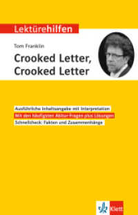 Klett Lektürehilfen Franklin, Crooked Letter, Crooked Letter : Interpretationshilfe für Oberstufe und Abitur in englischer Sprache (Klett Lektürehilfen) （4. Aufl. 2017. 19.8 cm）
